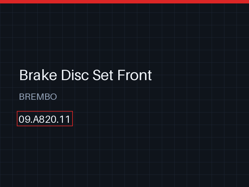 Brake Disc Set Front