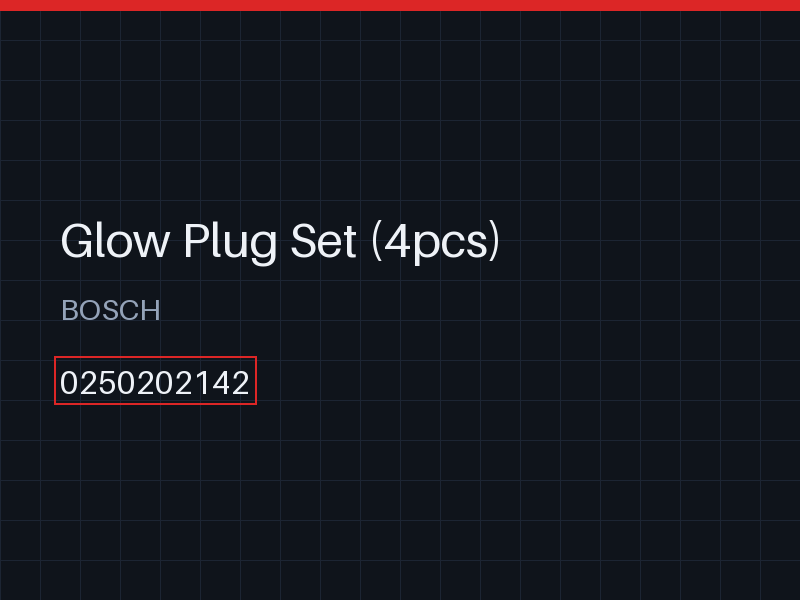 Glow Plug Set (4pcs)
