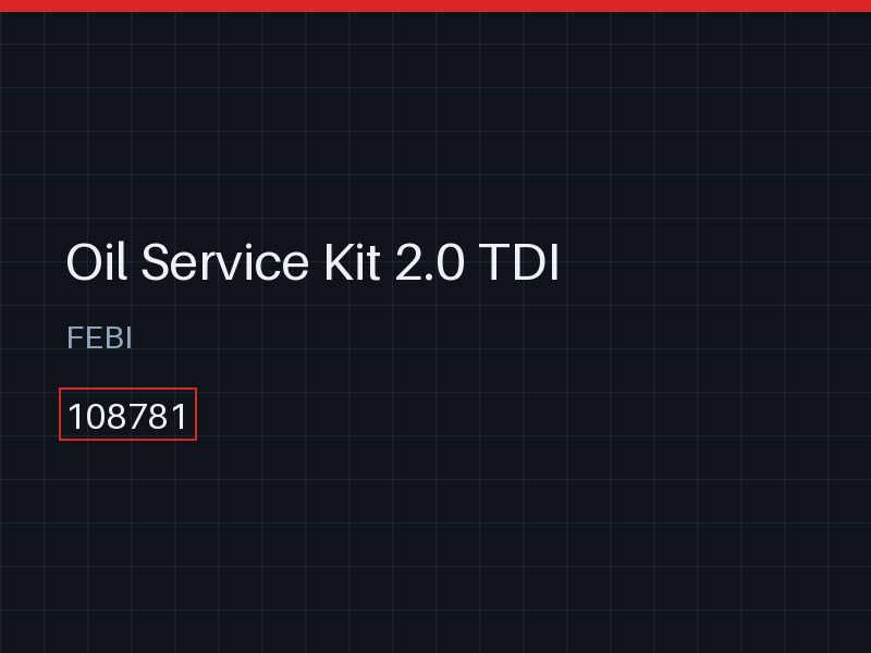 Oil Service Kit 2.0 TDI